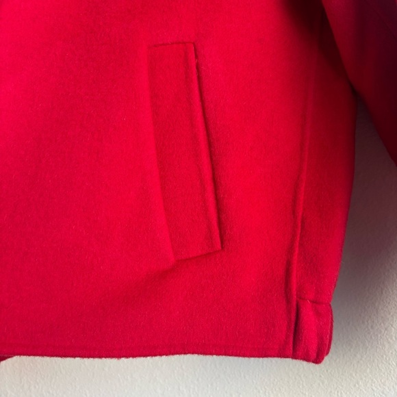NWT Madewell Double-Faced Rounded-Sleeve Wool Blend Red Cherry Coat Jacket Med - Picture 9 of 16